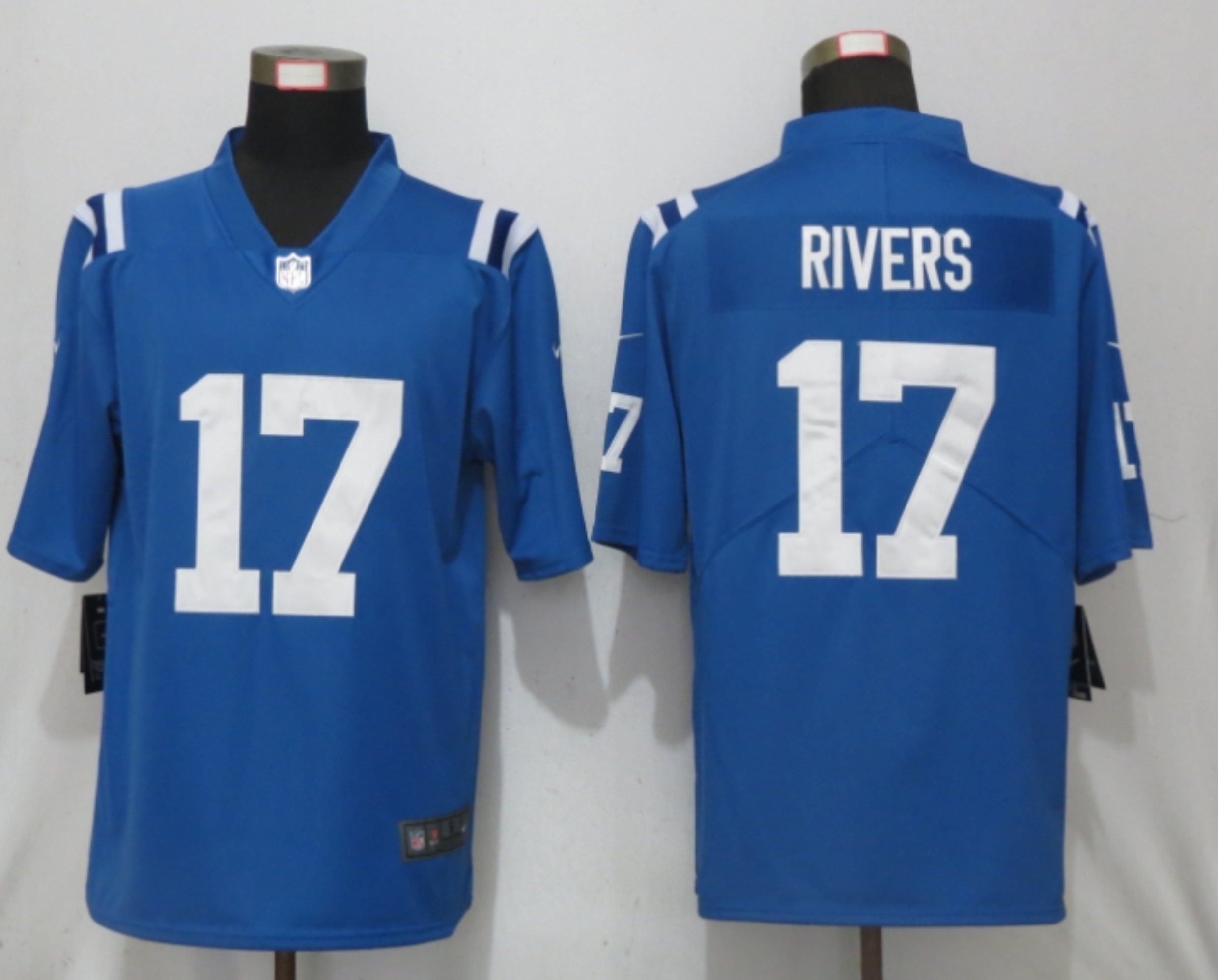 Men New Nike Indianapolis Colts #17 Rivers Blue 2020 Vapor Untouchable Limited Player->indianapolis colts->NFL Jersey